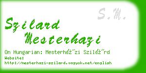 szilard mesterhazi business card